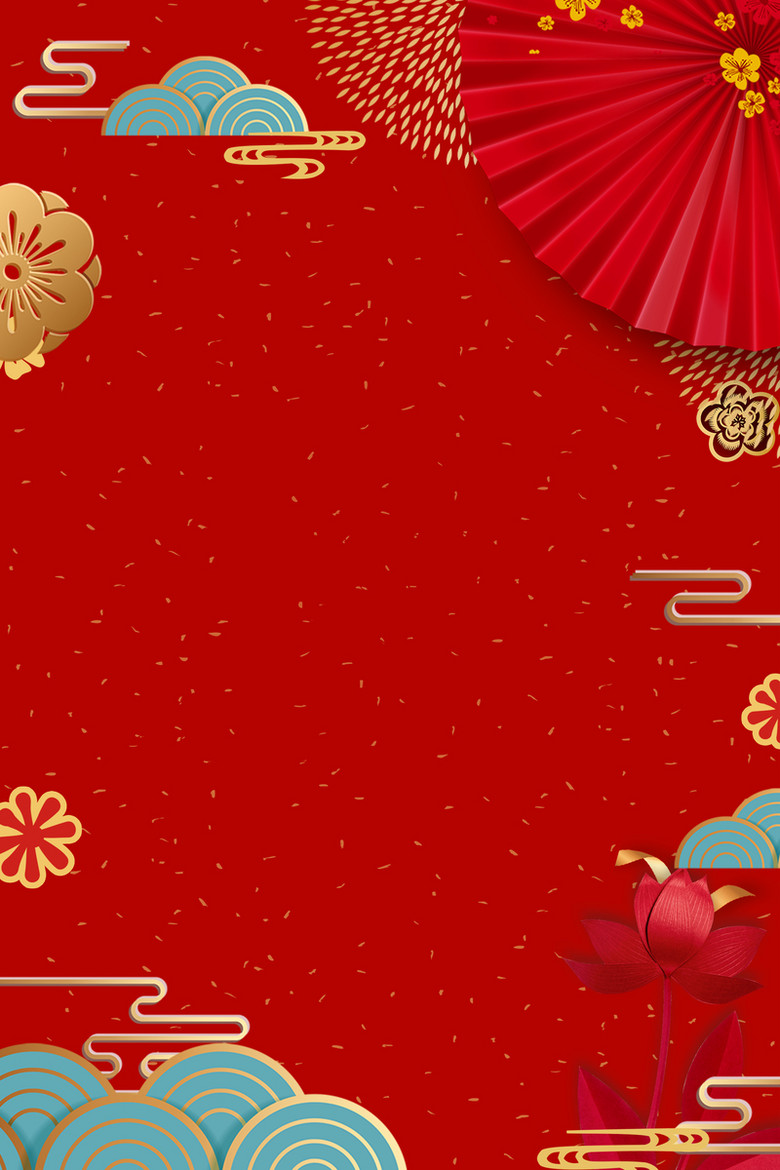 红色新年春节背景图